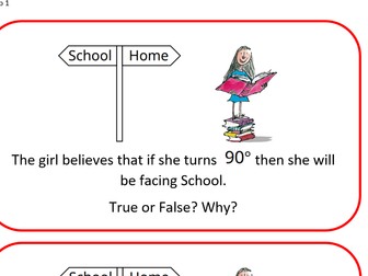 Year 5 Shape/ Angles warm up questions 10 questions