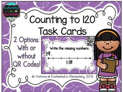 Counting to 120 Task Cards: 1st Grade Common Core: Extend the Counting Sequence