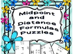 Midpoint and Distance Formulas Puzzle Set