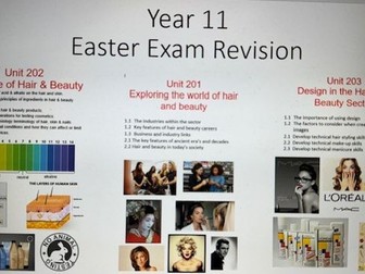 Hair & Beauty Technical awards City & Guilds Year 11 Exam revision all past questions and answers