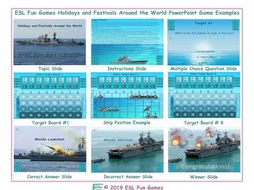 Holidays and Festivals Around the World English Battleship PowerPoint Game