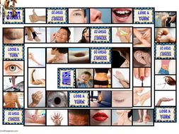 Body Parts Animated Board Game