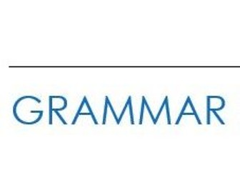 Grammar Worksheet