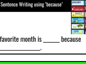 Paragraph writing about favourite month_primary learners_PPT