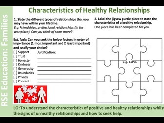 Healthy Relationships - Year 7