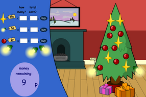 Buying Decorations Interactive Game - Christmas KS1/KS2