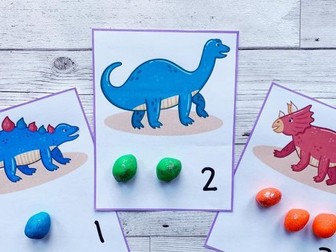 Dinosaur Counting Cards 1-10