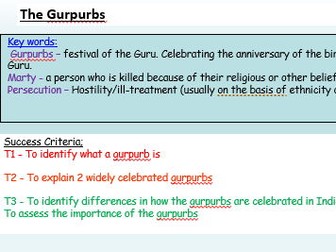 AQA Sikhism Practices: Gurpurbs