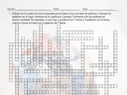 Compound Nouns Framework Puzzle Spanish Worksheet | Teaching Resources