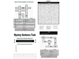 Dr Jekyll & Mr Hyde Crosswords and Wordsearch Quizzes