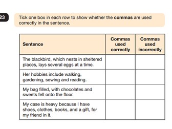 SPAG KS2 past SATS questions