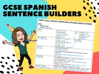 Spanish AQA GCSE Sentence Builder Booklet ALL TOPICS