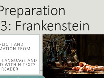 Language Paper 1 AQA: Frankenstein Extract: Q1,2,3