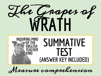 The Grapes of Wrath Test and Answer Key