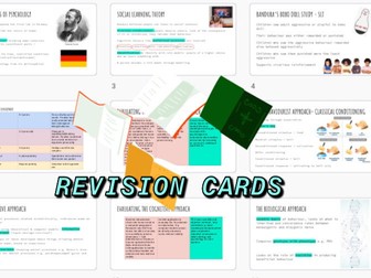 Approaches in psychology revision cards