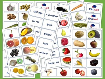 EAL - Food Technology - DT - Fruits and Vegetables - Memory Game