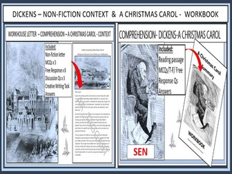 DICKENS - NON-FICTION  &  A CHRISTMAS CAROL SUMMARY (SEN) WORKBOOK