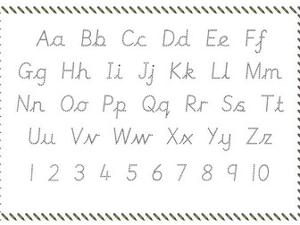 Letter formation - pre-cursive