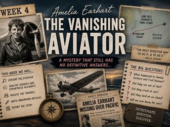 Week 4 – Amelia Earhart: The Vanishing Aviator