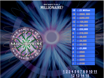 Polymers - Who Wants to be a Millionaire - RM