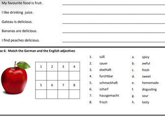 Food and eating out worksheet 2