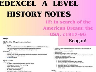 Edexcel A Level History Reagan Notes