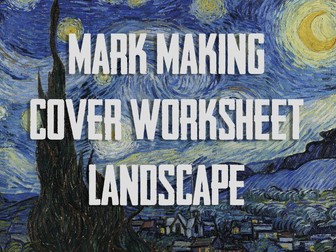 Landscape, mark making cover lesson - Vincent Van Gogh