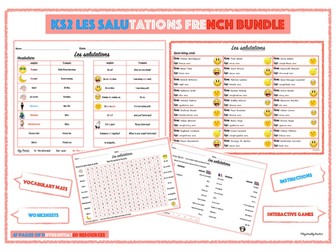 French Bundle - Les salutations/Greetings/Introductions