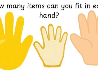 How Many Items Hand Challenge Maths EYFS