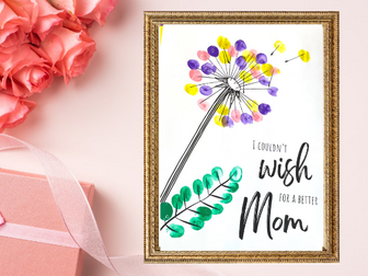 Mother’s Day Fingerprint Art / Mother's Day Handmade Card