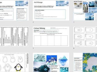 Art Project - Antarctica Themed - Ideal Cover Lessons / Short Project - 7-8  Lesson Tasks