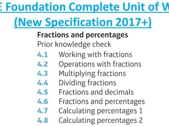 GCSE Foundation (Unit 4): Fractions and Percentages