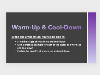 GCSE PE - Warm-Up and Cool-Down