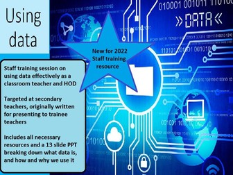 Staff training - using data as a class teacher and HOD, PPT plus resources