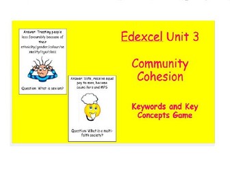 Edexcel Christianity Community Cohesion Keywords and Key Concepts Game
