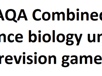 AQA Combined Science Biology Unit 4 Genetics and evolution revision game cards