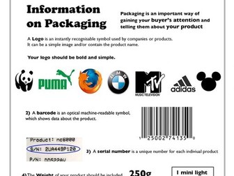 Information on Packaging