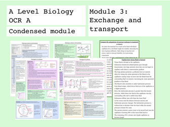 A Level Biology OCR A Module 3 Summary