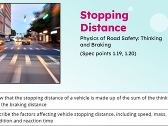 IGCSE Physics: Stopping Distance | Edexcel Modular | Unit 1 | L12