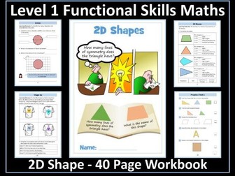Level 1 Functional Skills Maths - 2D Shapes Workbook