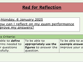 Geography AQA Paper 1 2024 Reflection Section A & B