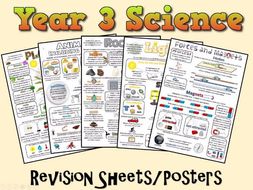 year 3 science postersrevision sheets teaching resources