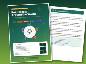 Rainforests KS2 Reading Comprehension Pack