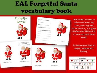 Christmas vocabulary booklet EAL SEND
