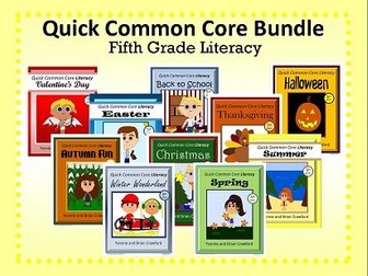 Fifth Grade Literacy QCC Bundle
