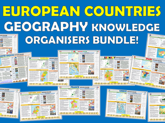 European Countries KS2 Geography Knowledge Organisers Bundle!