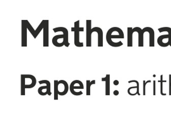 2025 Maths Arithmetic