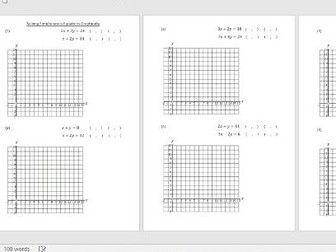 Simultaneous equations graphically