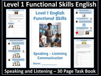 English Functional Skills - Level 1 - Speaking, Listening and Communicating - Task Book