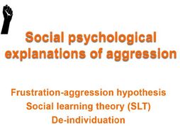 AQA psychology Aggression Social psychological explanations of aggression